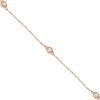 ESTATE 2.0CT DIAMOND 14KT ROSE GOLD 3D ROUND CLASSIC BY THE YARD LOVE NECKLACE