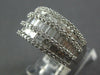 LARGE 2.56CT DIAMOND 18KT WHITE GOLD MULTI ROW ROUND & BAGUETTE ANNIVERSARY RING
