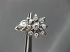 ANTIQUE LARGE .85CT DIAMOND 14KT W GOLD ETOILE FLOWER CLIP ON EARRINGS #ELV22