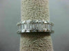 WIDE 2.93CT BAGUETTE DIAMOND 14KT WHITE GOLD 3D 3 ROW ETERNITY ANNIVERSARY RING