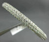 WIDE 4.99CT DIAMOND 18KT WHITE GOLD 3D MULTI ROW SEMI ETERNITY BANGLE BRACELET