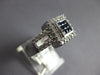 .90CT DIAMOND & AAA SAPPHIRE 14KT WHITE GOLD PRINCESS & ROUND INVISIBLE FUN RING