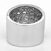 LARGE 2.30CT DIAMOND & BLACK ENAMEL 18KT WHITE GOLD 3D SQUARE INVISIBLE FUN RING
