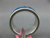 BLUE ENAMEL 18KT WHITE GOLD 3D MULTI LEAF ETERNITY COMFORT FIT ANNIVERSARY RING