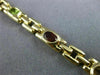 ESTATE WIDE 5.0CT AAA OVAL MULTI GEM 14K YELLOW GOLD SQUARE LINK BRACELET #22711