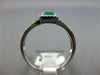 .73CT DIAMOND & AAA EMERALD 14K WHITE & BLACK GOLD PRINCESS & ROUND PROMISE RING