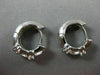 ESTATE .15CT DIAMOND 14KT WHITE GOLD HUGGIE ETOILE EARRINGS BEAUTIFUL!! #9279