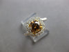 WIDE 1.72CT WHITE & CHOCOLATE FANCY DIAMOND 18K 2 TONE GOLD ROUND SOLITAIRE RING