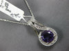 1.80CT DIAMOND & AAA AMETHYST 14KT WHITE GOLD 3D ROUND FILIGREE FLOATING PENDANT