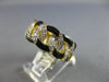 WIDE .54CT DIAMOND & BLACK ENAMEL 14KT YELLOW GOLD MULTI LINK ETERNITY FUN RING