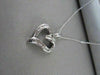 ESTATE .90CT DIAMOND 14KT WHITE GOLD CLASSIC OPEN HEART FLOATING PENDANT #17303