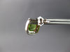 2.13CT DIAMOND & AAA PERIDOT 14KT WHITE GOLD SQUARE HALO FILIGREE STUD EARRINGS