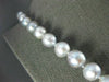 ESTATE LONG 14KT WHITE GOLD AAA GRAY TAHITIAN PEARL 3D FILIGREE NECKLACE #26602