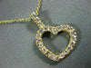 ESTATE .50CT DIAMOND 14KT YELLOW GOLD CLASSIC OPEN HEART FLOATING PENDANT #10769
