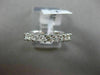 ESTATE .50CT PRINCESS DIAMOND 14K WHITE GOLD 3D 9 STONE WEDDING ANNIVERSARY RING