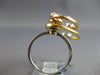 LARGE 1.65CT DIAMOND 14KT TRI COLOR GOLD CLUSTER FLOWER OVAL FLOATING FUN RING