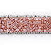 EXTRA LARGE 17.51CT WHITE & PINK DIAMOND 18KT WHITE & ROSE GOLD TENNIS BRACELET