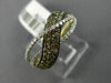 0.59CT WHITE & CHOCOLATE FANCY DIAMOND 14KT YELLOW & BLACK GOLD CRISS CROSS RING