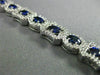 ESTATE WIDE 6.56CT DIAMOND SAPPHIRE 18KT WHITE GOLD MULTI SHAPE TENNIS BRACELET