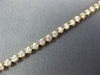 ESTATE .96CT DIAMOND 18KT YELLOW GOLD 3D CLASSIC ROUND 2mm LOVE TENNIS BRACELET