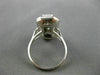 ANTIQUE WIDE .62 OLD MINE DIAMOND 14K WHITE GOLD 3D 3 STONE FILIGREE RING #22447