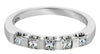 ESTATE .42CT DIAMOND 18KT WHITE GOLD 3D PRINCESS ETOILE WEDDING ANNIVERSARY RING