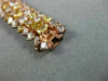 ESTATE LARGE 24.03CT MULTI COLOR DIAMOND 18KT ROSE GOLD CLUSTER TENNIS BRACELET