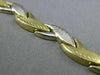 ESTATE 14KT WHITE & YELLOW GOLD 3D CLASSIC FLAT DIAMOND CUT LINK BRACELET #22707