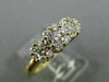 ESTATE .83CT DIAMOND 14K YELLOW GOLD PAST PRESENT FUTURE CLUSTER RING #327