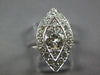 LARGE 1.05CT DIAMOND PLATINUM 3D MARQUISE SHAPE FILIGREE ENGAGEMENT RING #27032