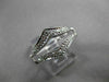 ANTIQUE WIDE .18CT OLD MINE DIAMOND 14KT WHITE GOLD PAVE INSERT RING #22030