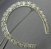 ANTIQUE LARGE 1.67CT DIAMOND PLATINUM 3D PAVE LUCKY HORSESHOE PIN BROOCH #21886