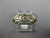 ANTIQUE .15CT OLD MINE DIAMOND & AAA SAPPHIRE 14KT WHITE GOLD 3D ART DECO RING