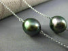 ESTATE .14CT DIAMOND 14K WHITE GOLD FILIGREE TAHITIAN PEARL BY THE YARD NECKLACE