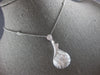LARGE 2.54CT DIAMOND 18KT WHITE GOLD 3D ROUND & BAGUETTE TEAR DROP LOVE NECKLACE