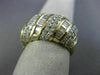 LARGE 2.0CT ROUND & BAGUETTE DIAMOND 14KT YELLOW GOLD 3D WAVE ANNIVERSARY RING
