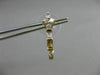 ESTATE .50CT BAGUETTE & ROUND DIAMOND 14KT YELLOW GOLD 3D STAR HANGING EARRINGS