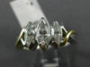 ESTATE WIDE .93CT DIAMOND 14K TWO TONE GOLD 3D 3 STONE INFINITY ANNIVERSARY RING