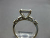ESTATE LARGE .90CT DIAMOND 14KT WHITE GOLD 3D PRINCESS INVISIBLE ENGAGEMENT RING