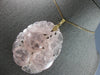 ANTIQUE EXTRA LARGE AAA PINK QUARTZ 14K YELLOW GOLD 3D HANDCARVED PENDANT #27748
