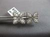 LARGE 1.14CT DIAMOND 18K WHITE GOLD ROUND & MARQUISE 4 LEAF CLOVER STUD EARRINGS