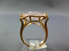 LARGE 12.42CT DIAMOND & AAA PINK QUARTZ 14KT ROSE GOLD 3D TRILLION CUT FUN RING
