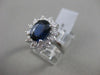 ESTATE 3.68CTW DIAMOND SAPPHIRE 14KT WHITE GOLD DIANA CLUSTER RING F/G VS