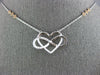 ESTATE .56CT DIAMOND 14KT WHITE & ROSE GOLD BY THE YARD INFINITY HEART NECKLACE
