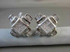 ESTATE LARGE SQUARE 3.01CT DIAMOND PRINCESS CUT 14KT WHITE GOLD CLIP EARRINGS