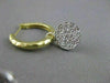 ESTATE PAVE DIAMOND 14K WHITE YELLOW 2 TONE GOLD REMOVABLE HOOP EARRINGS #20819