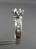 ESTATE .94CT DIAMOND 14KT WHITE GOLD 3D CROWN SEMI MOUNT ENGAGEMENT RING #2078