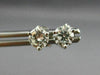 ESTATE .78CT DIAMOND 14K WHITE GOLD CLASSIC 3 PRONG MARTINI STUD EARRINGS #26372