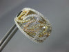 ESTATE LARGE 1.71CT DIAMOND 18K TRI COLOR GOLD 3D LEAF FILIGREE CLIP ON EARRINGS