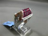 ESTATE LARGE 5.42CT DIAMOND & RUBY 18KT WHITE GOLD 3D FLEUR DE LIS FILIGREE RING